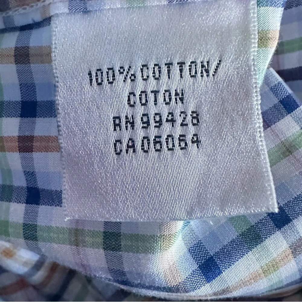 Bugatchi Uomo XXL Classic Fit Plaid Button Up Dress Shirt Multicolor